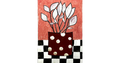 Silberblätter in Vase
