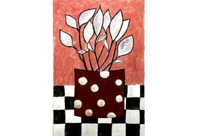 Silberblätter in Vase
