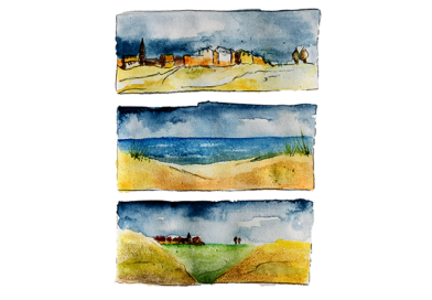 Drei Mal Strand